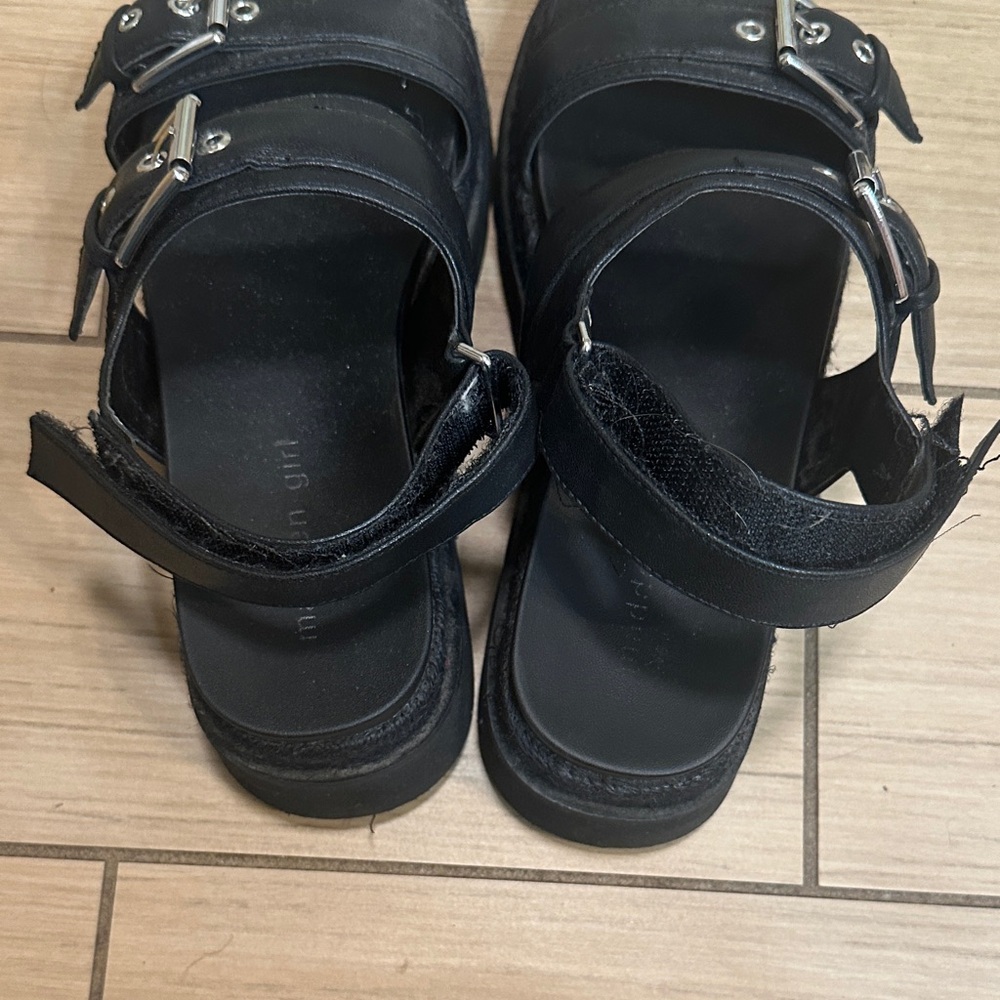 Madden Girl Black Platform Sandals - Picture 5 of 7